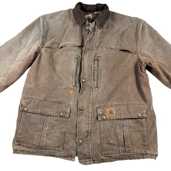 Vintage Carhartt Chore‎ Workwear Farm Jacket Blanket Lined Canvas Streetwear - Picture 2 of 10